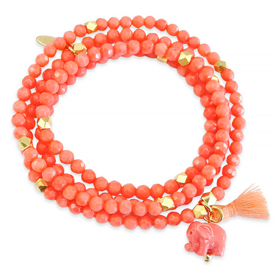 'Lucky' Armband aus sonnengeküsstem Korallen Achat, coral