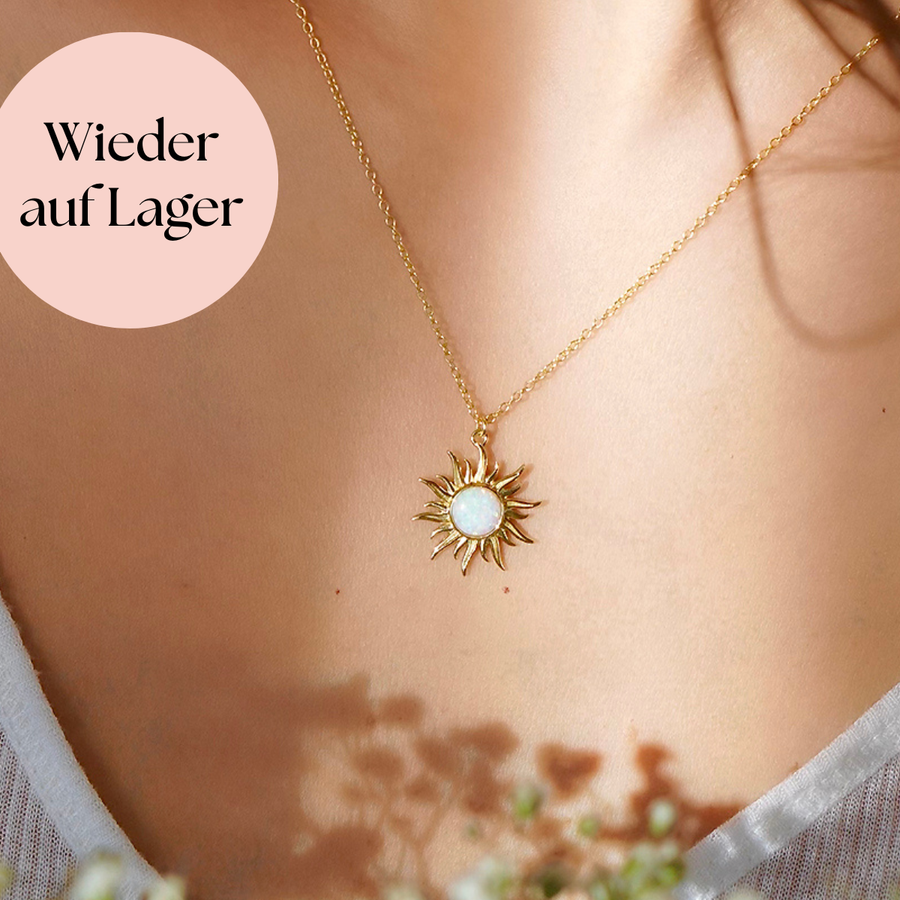 'Sunlight Glow' Halskette mit Mineralopal