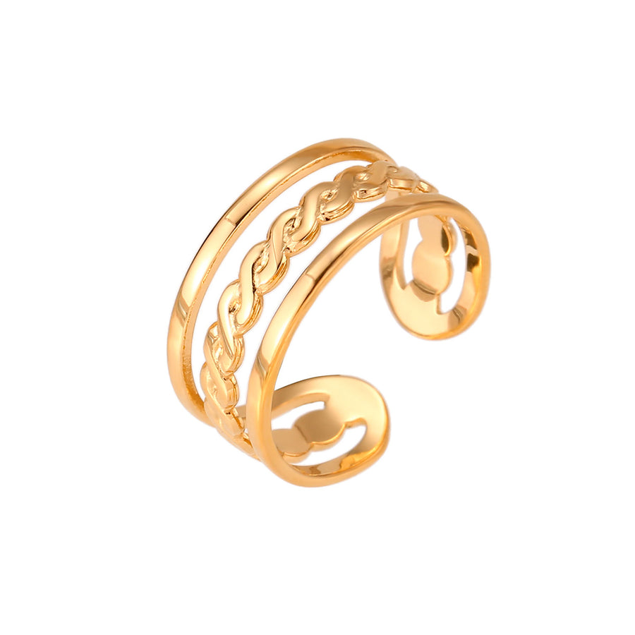 'Triple weave' Zehenring - Edelstahl, wasserfest gold