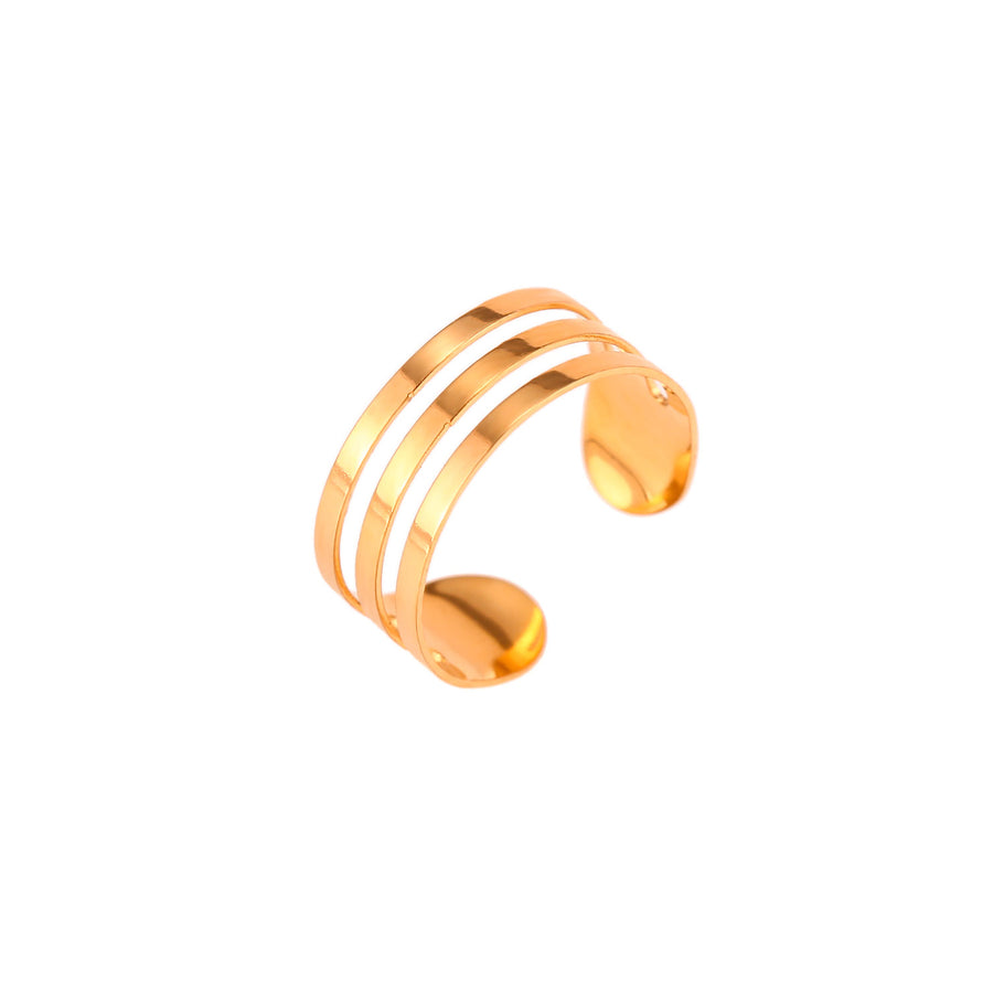 'Triple' Zehenring - Edelstahl, wasserfest gold