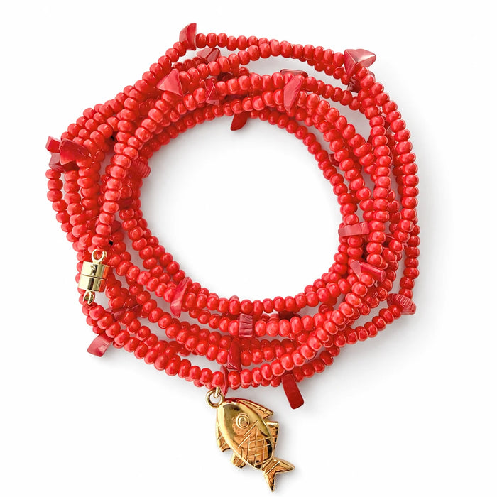 'Coral Fish' Wickelarmband / Halskette