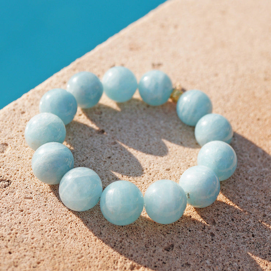'Ocean Soul' Aquamarin Armband - 14mm