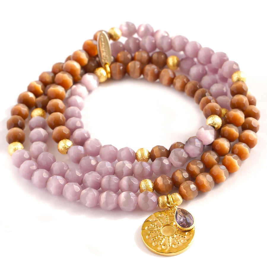 'Autumn Glow' Armband aus Katzenauge-Quarz