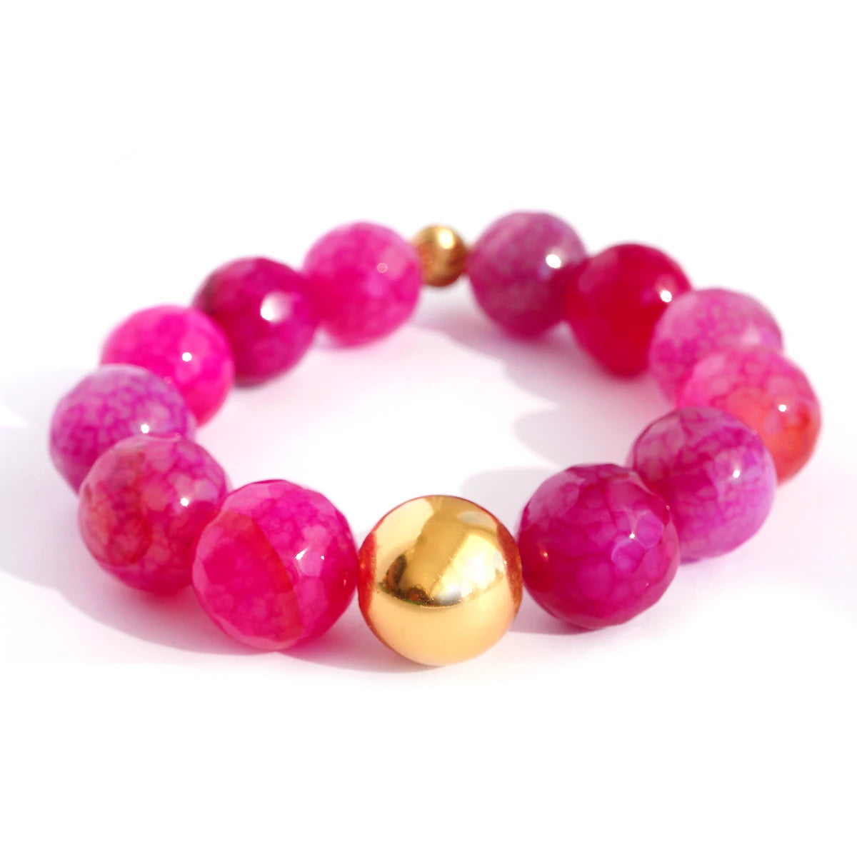 'Pink Soleil' Armband, Feuerachat