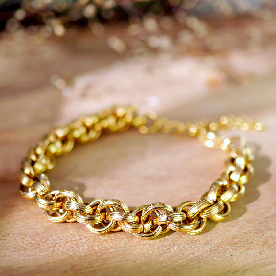 'Matt Byzantin' Armband - 18K vergoldet, wasserfest