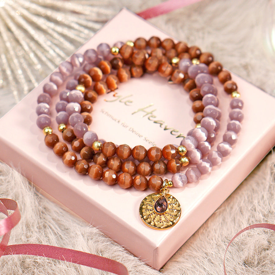 'Autumn Glow' Armband aus Katzenauge-Quarz