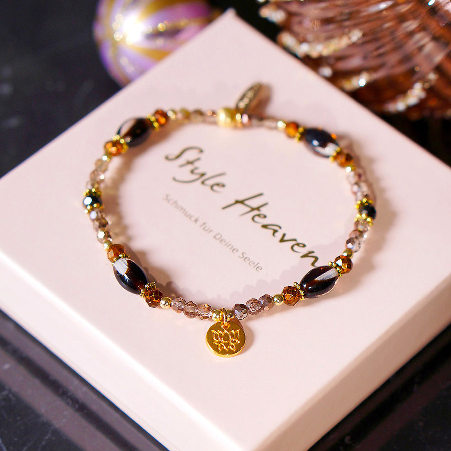 'Sparkle Beauty' Armband mit vergoldeter Lotusblüte