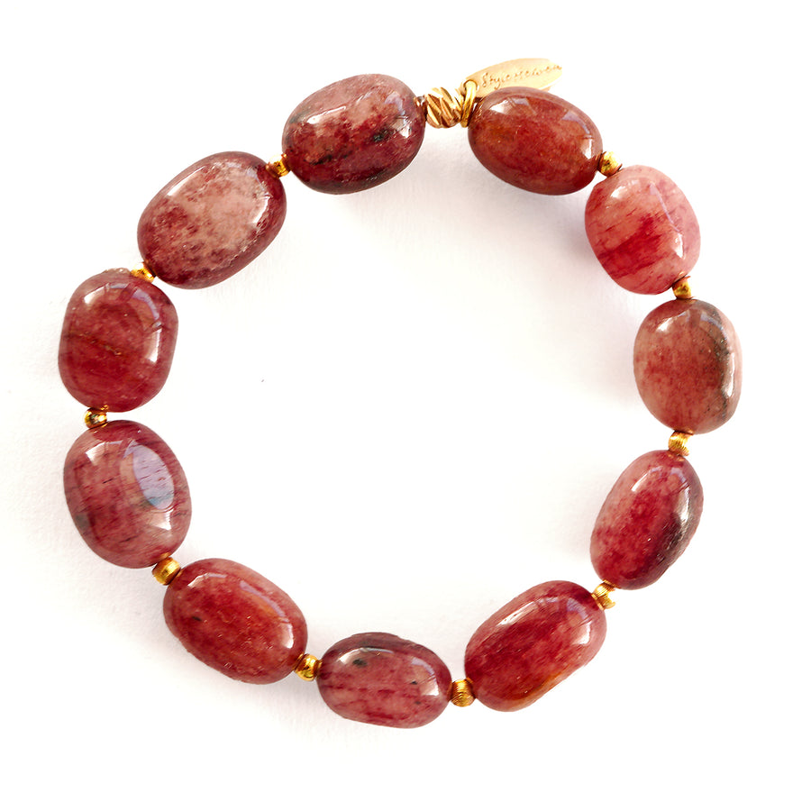 'Rosella' Armband - Himbeerquarz