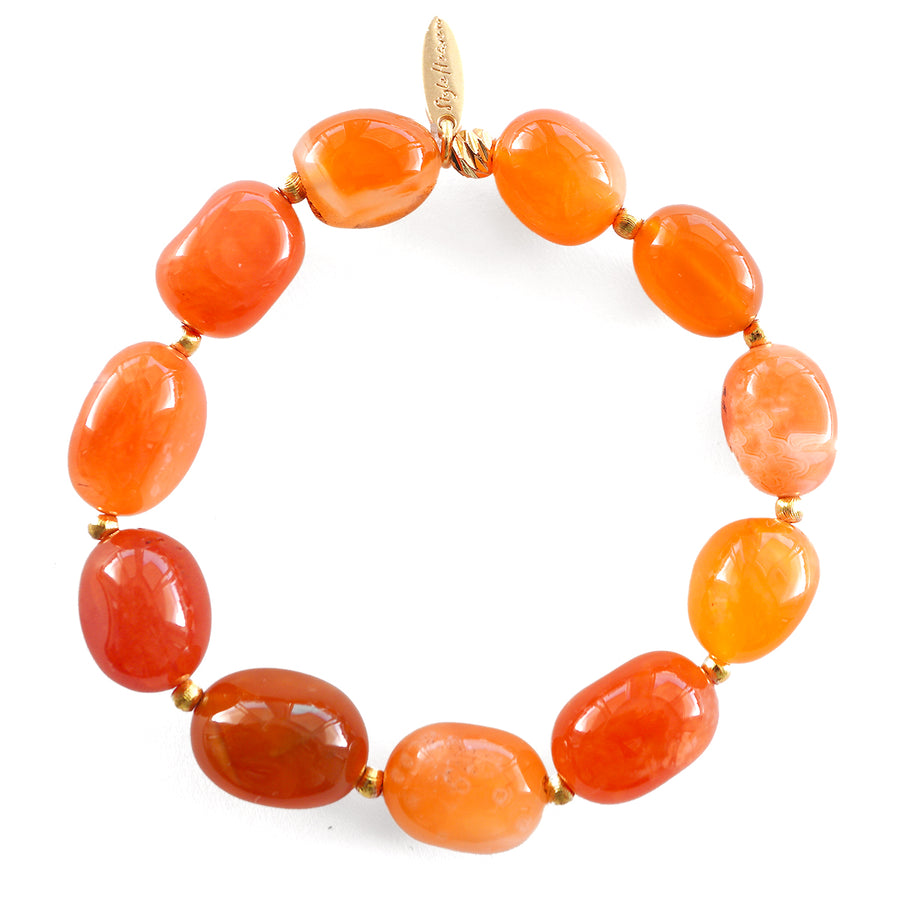 'Red Dunes' Armband - Roter Botswana Achat