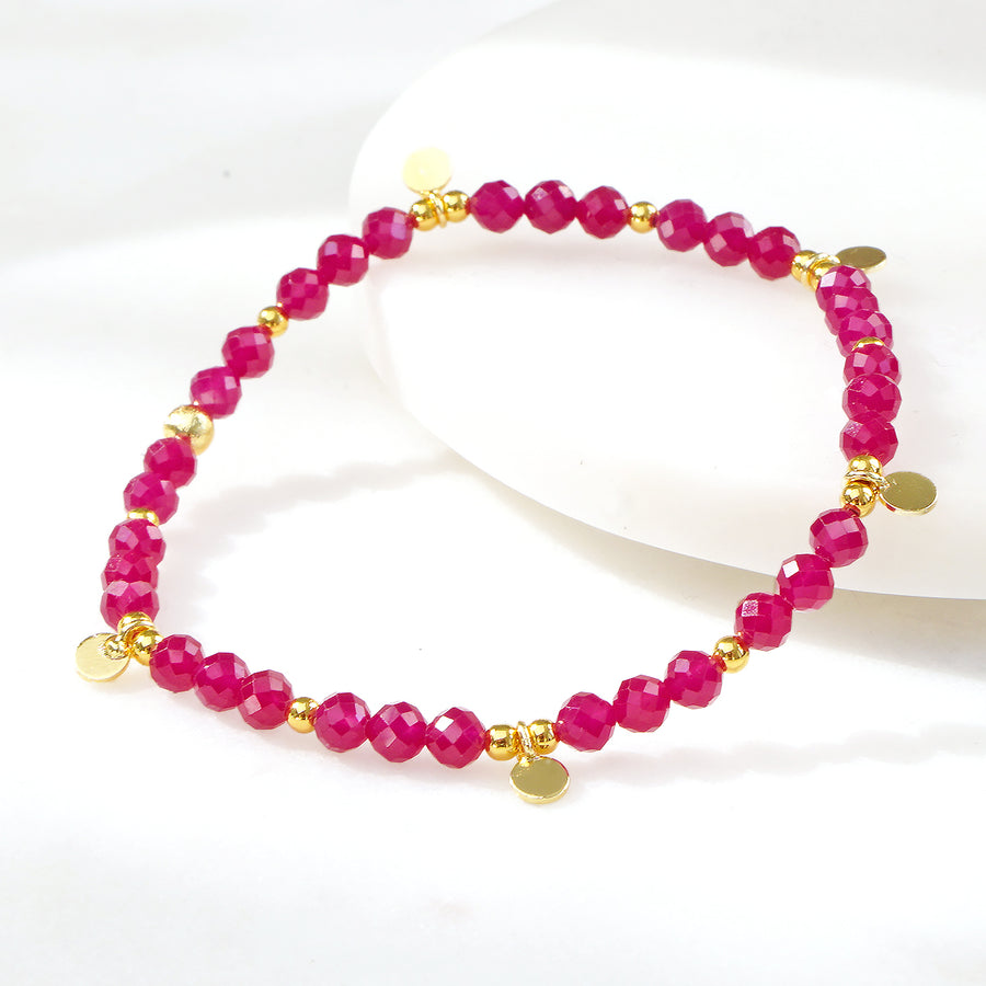 'Ruby Flame' Armband aus Rubin-Quarz