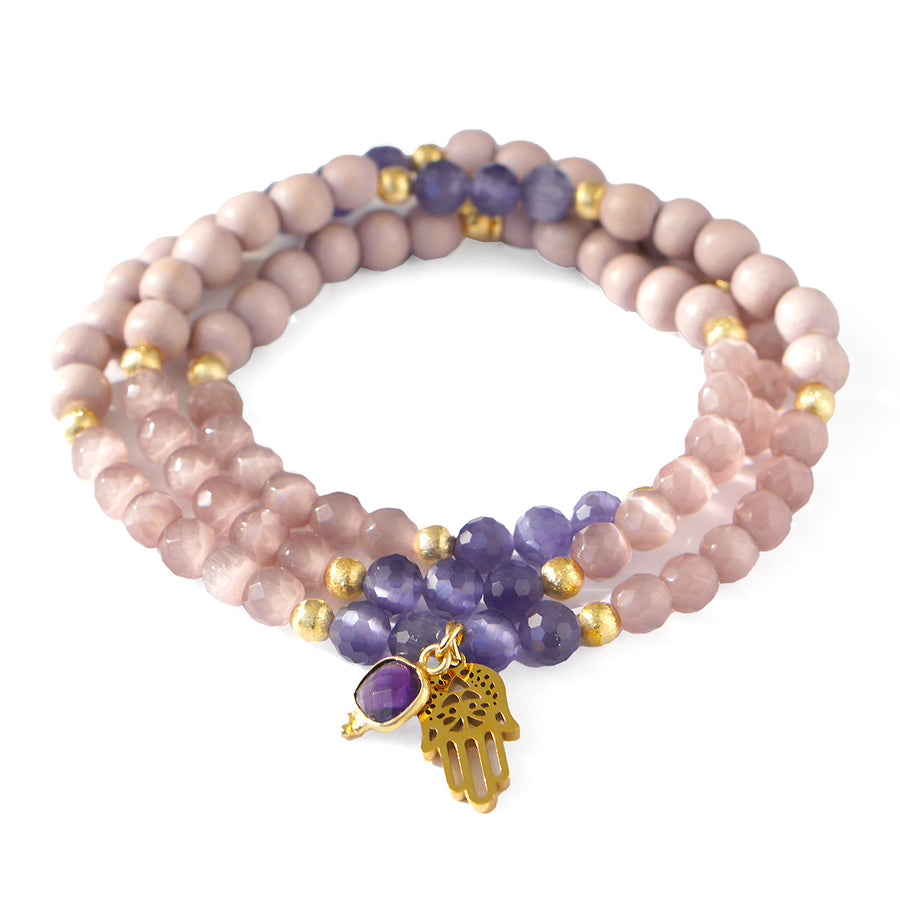 'Spiritual Harmony‘ Mala Armband, Amethyst