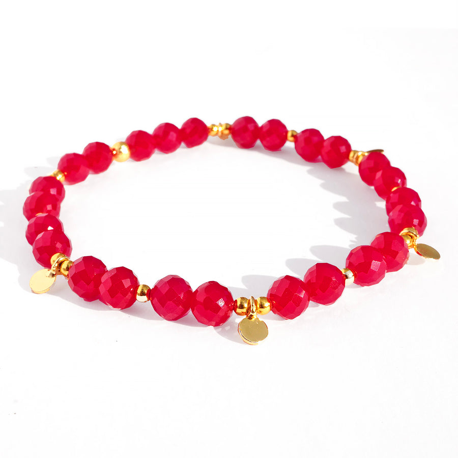 'Pink Energy' Armband – Rubin-Quarz 6mm