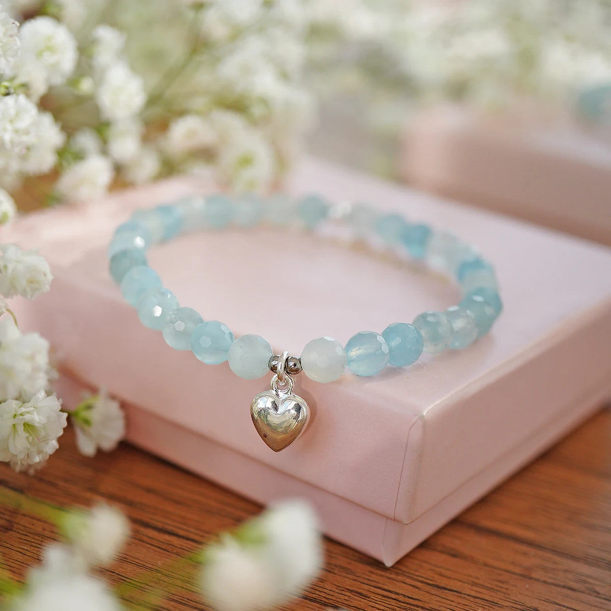'Form my Heart' Armband - Aquamarin