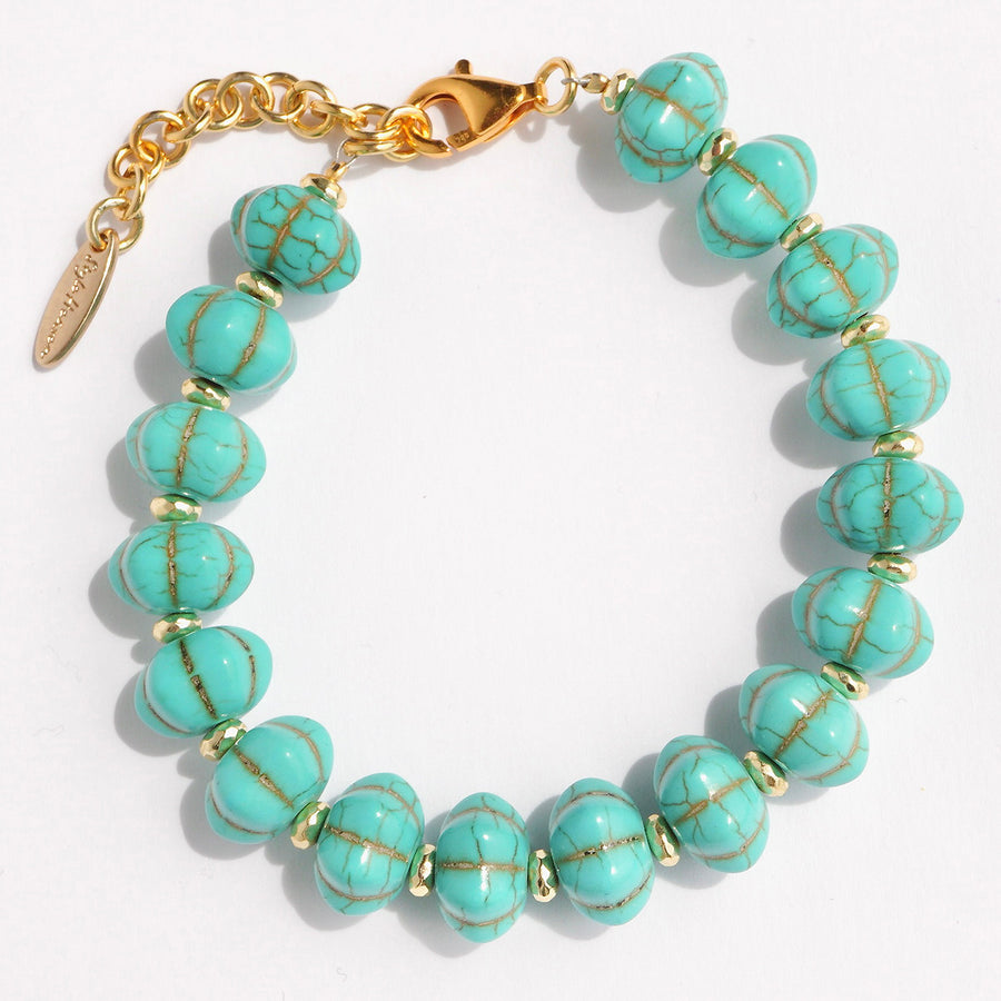 'Lagoon Flower' Armband - türkis