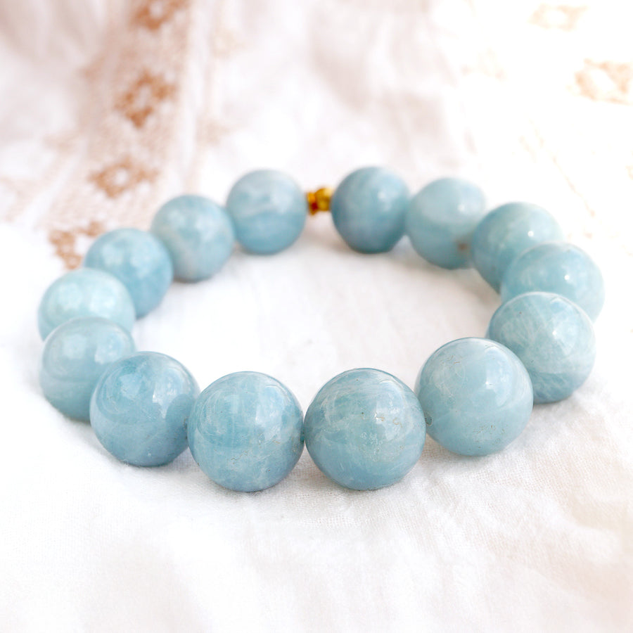 'Ocean Soul' Aquamarin Armband - 14mm