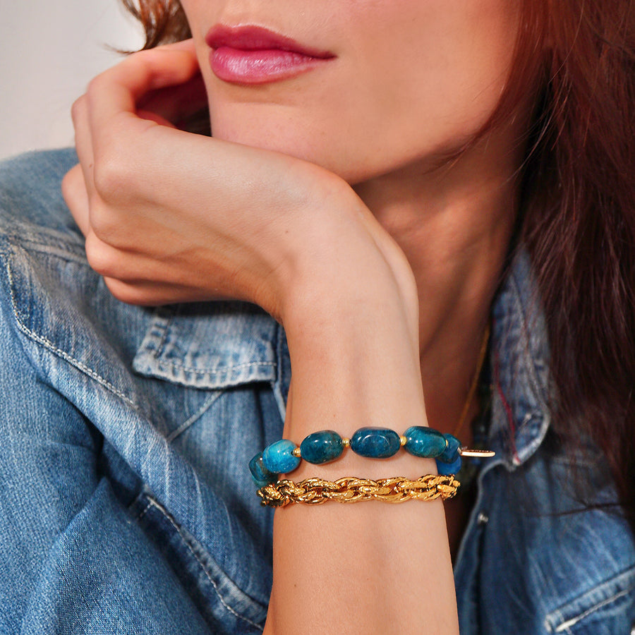 'Aqua Muse' Edelsteinarmband - Apatit