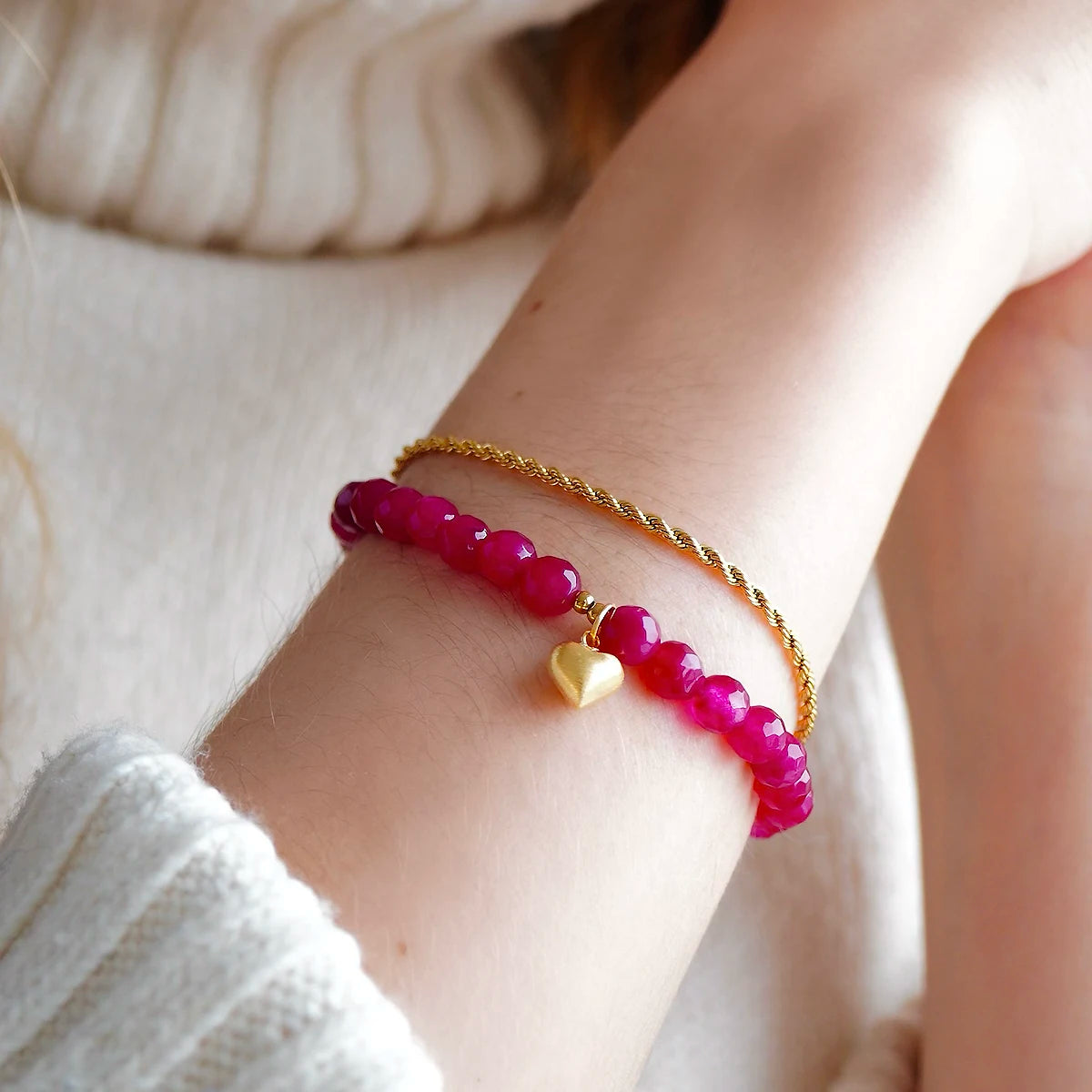 'Love Bird‘ Armband - Magenta