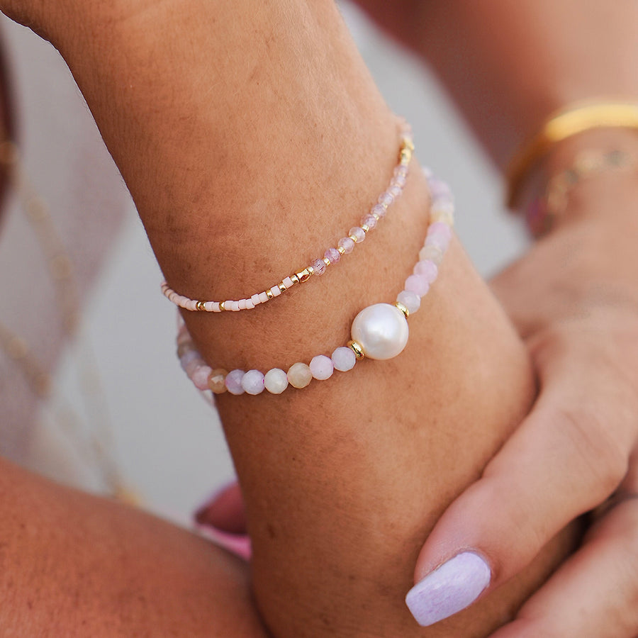 'Little Secret' Armband mit rosa Opal