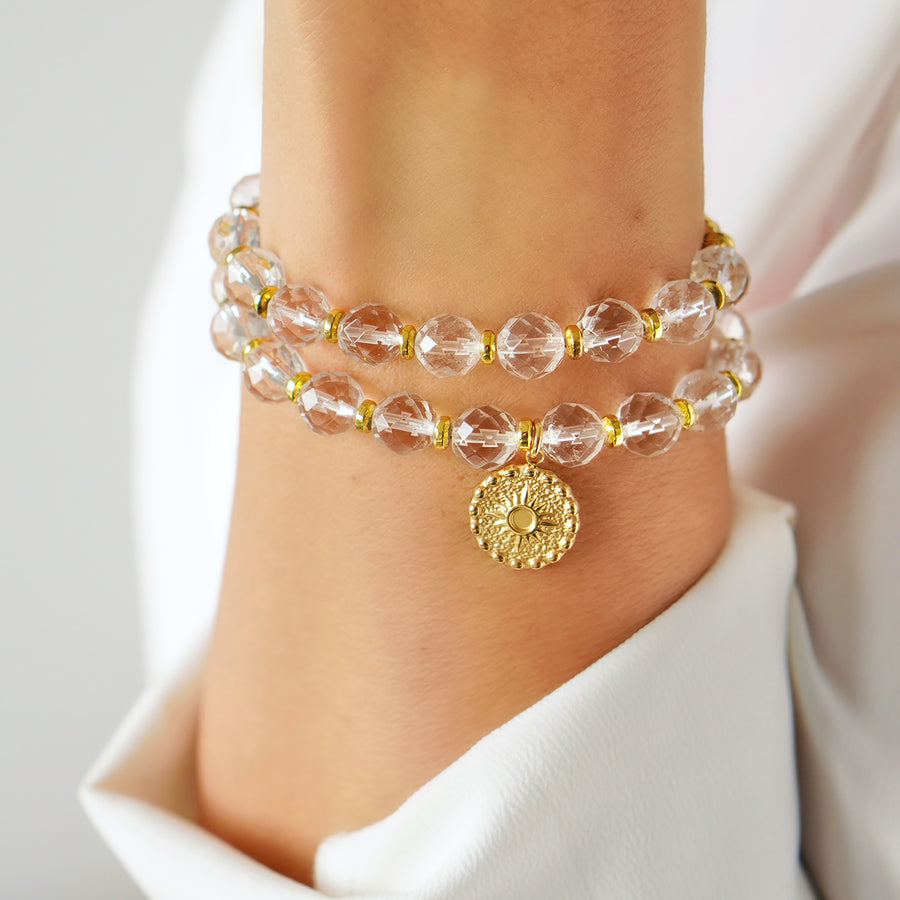 'Crystal Energy' Armband - Bergkristall