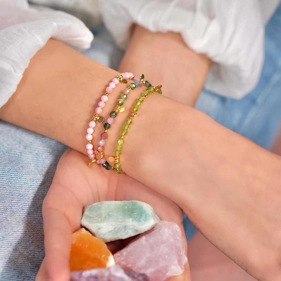 'Blush Heart' Armband - Pink Opal