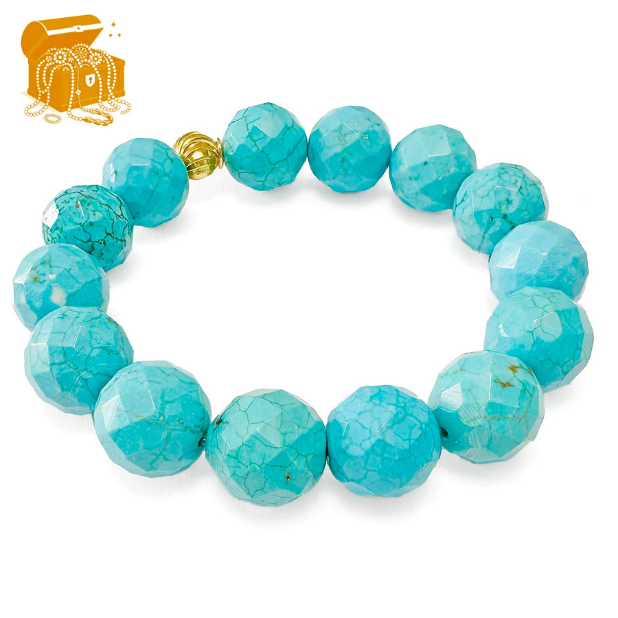 'Lagoon Dream' Kugelarmband – Türkis 14mm