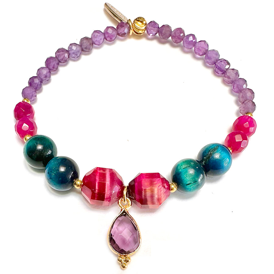 'Midnight Mauve' Armband - div. Edelsteine