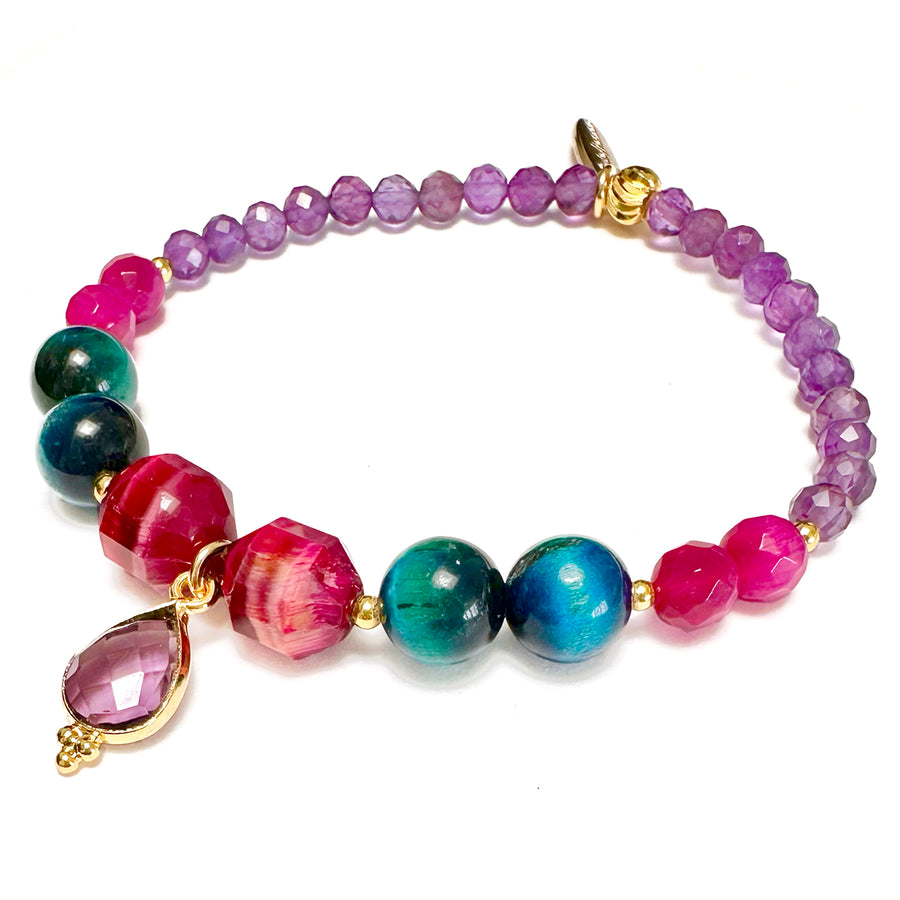 'Midnight Mauve' Armband - div. Edelsteine