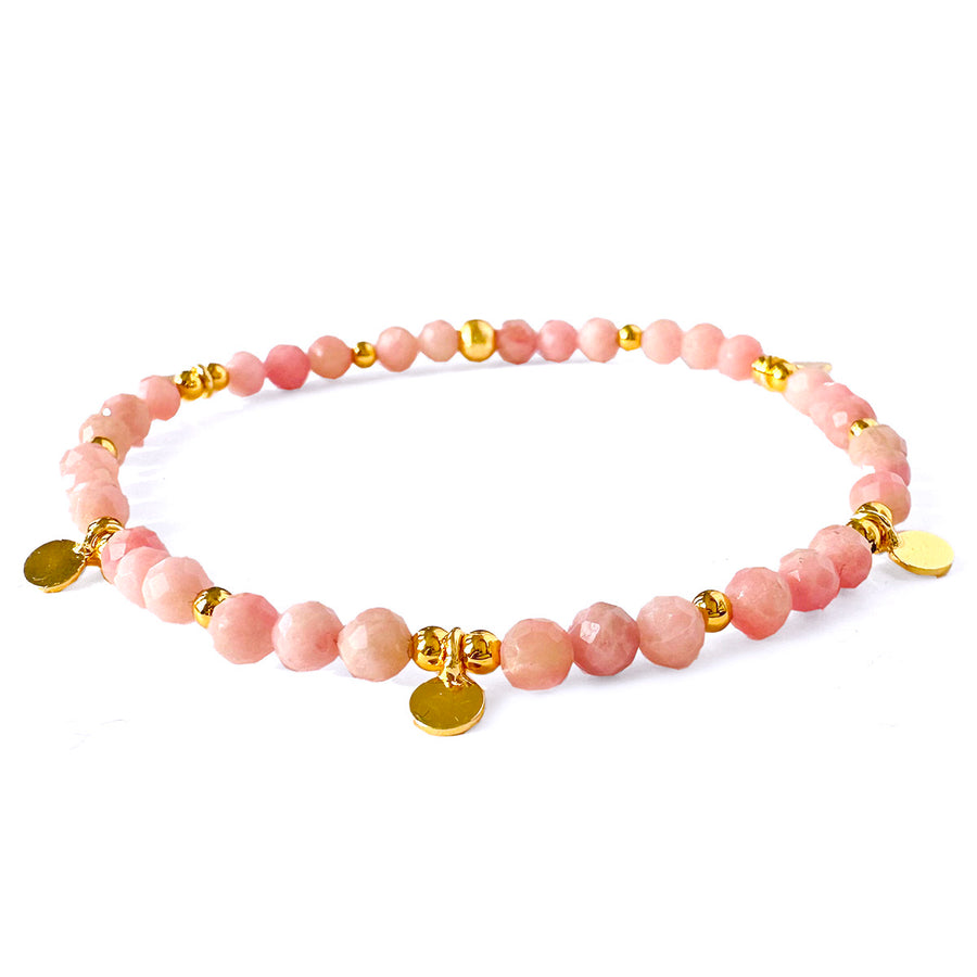 'Blush Heart' Armband - Pink Opal