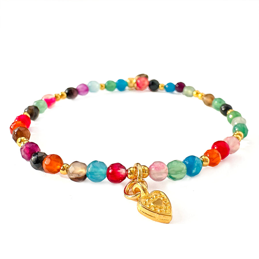 'Fiesta Love' Armband aus facettiert Edelstein