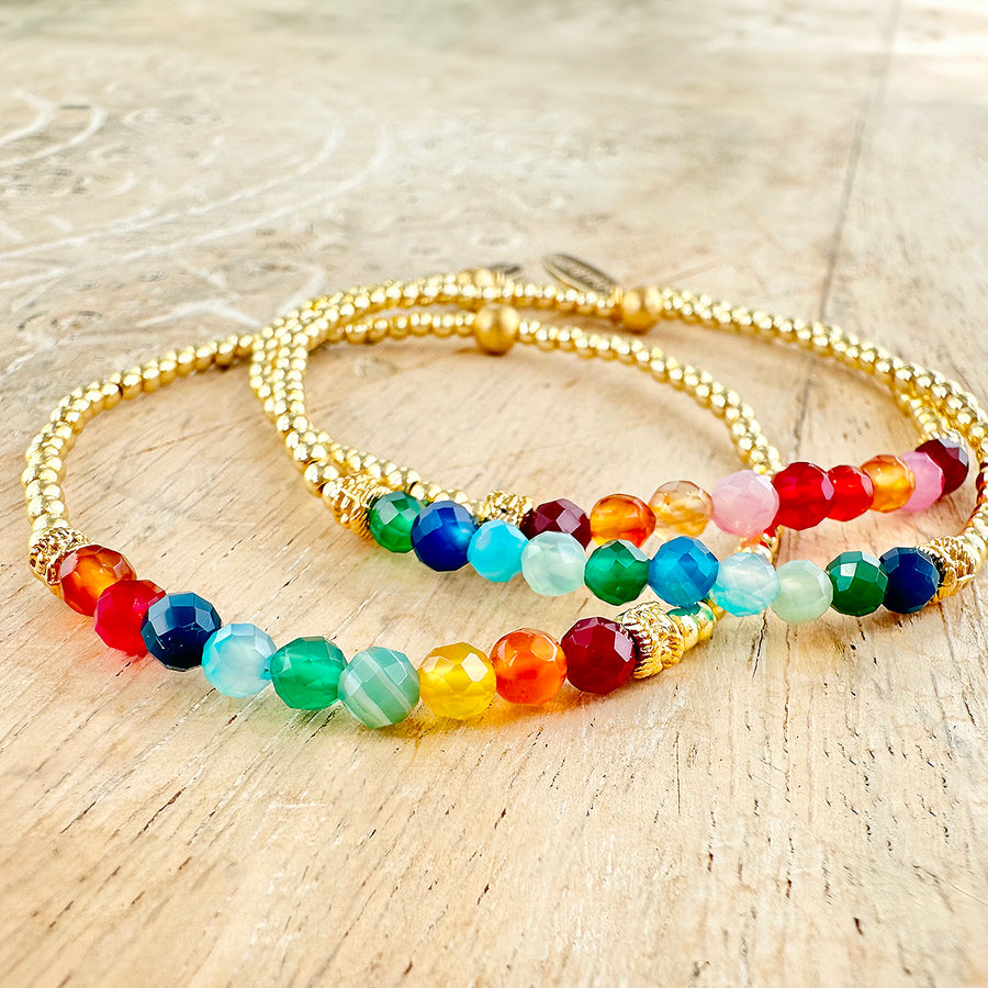 'Rainbow Jewels' Armband
