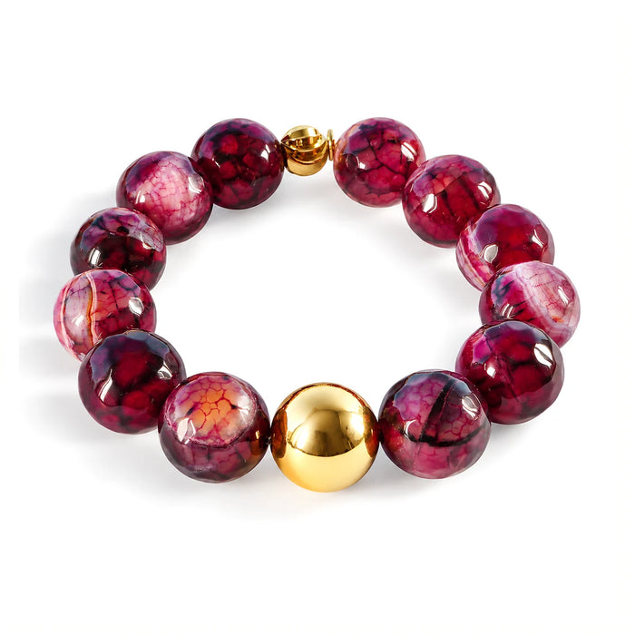'Aurora Noire' Sphere Bracelet 14mm – Onyx