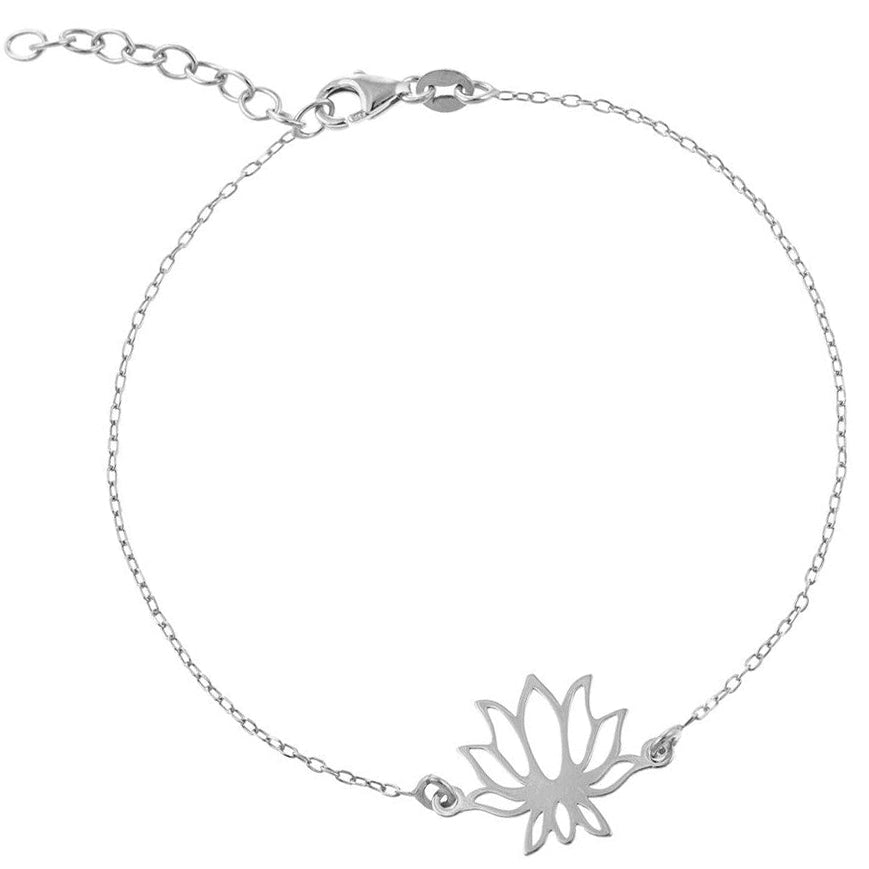 Spirit Armband mit Lotus, silber